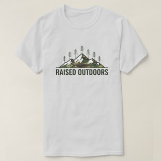 T-shirt Raised Outdoors – Camo Mountain Pines