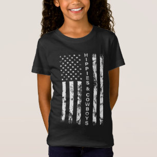 T-Shirt Raisin Hell Avec Les Hippies Et Les Cowboys - Amér