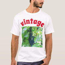 T-Shirt raisins bleus vintage