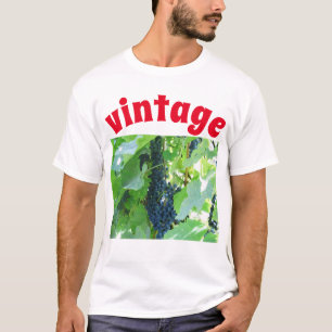 T-Shirt raisins bleus vintage