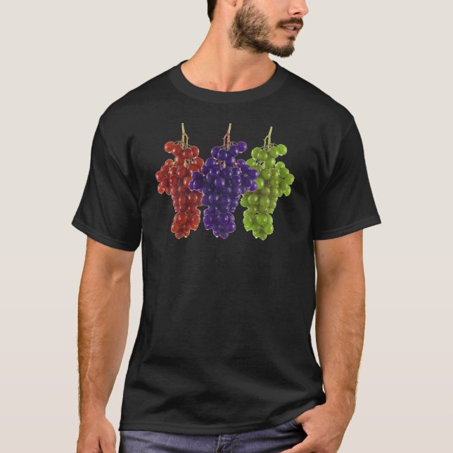 T-shirt Raisins vert rouge et violet (Devant)