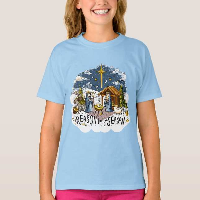 T-shirt Raison De La Saison La Nativité De Jésus (Devant)