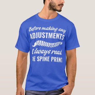 T-shirt Rajustements Drôle Chiropratique Chiropratique
