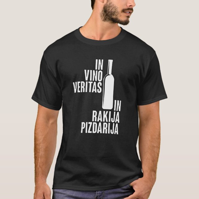 T-shirt Rakija Pizdarija Rakia Sljivovica Loza (Devant)