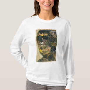 T-shirt Rama chassant les cerfs communs d'or, du