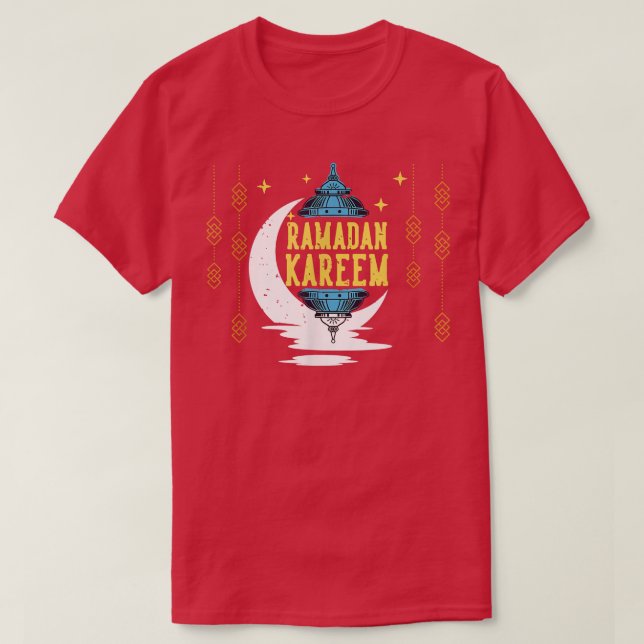 T-shirt Ramadan Kareem Muslims Eid Ramadan Lantern lights  (Design devant)
