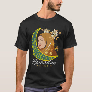 T-shirt Ramadan Kareem Musulmane Hijabi Fille Jeûner Ramad