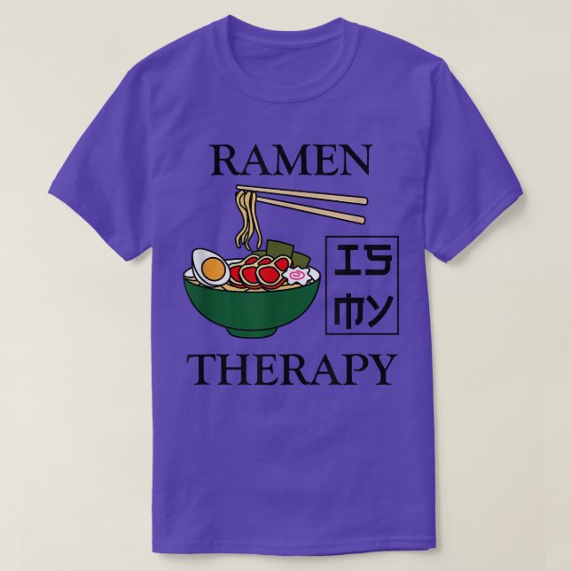 T-shirt Ramen as Therapy Ironic Saying Ramen Noodles  (Design devant)