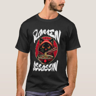T-shirt Ramen Assassin Chat Noir Drôle Ramen Japonais Noui