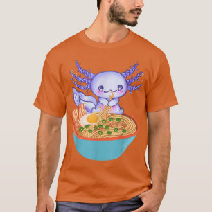 T-shirt Ramen Axolotl Kawaii Japonaise Anime Filles Ados F