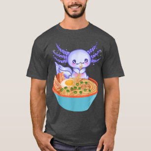 T-shirt Ramen Axolotl Kawaii Japonaise Anime Filles Ados F