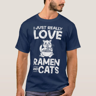 T-shirt Ramen Cat Bowl Chicken Noodle Soup Japanese