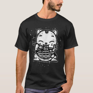T-shirt Ramen Cat Kawaii Anime Cool Japanese Gift 