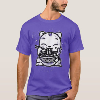 T-shirt Ramen Cat Kawaii Anime Cool Japanese Gift 