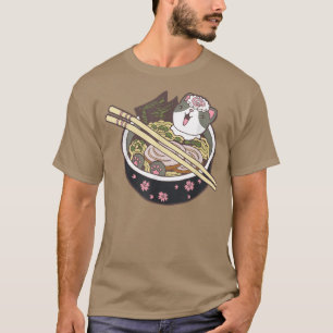 T-shirt Ramen Cat Kawaii Neko nouilles japonaises Anime 