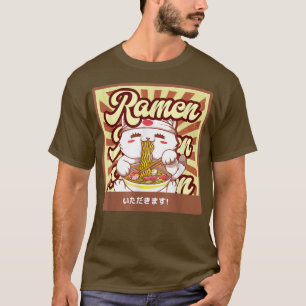 T-shirt Ramen Cat Neko Anime Kawaii Amoureux des chats jap