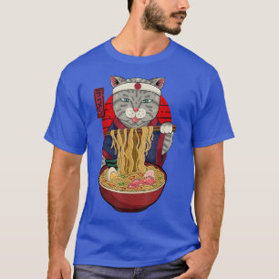 T-shirt Ramen Cat Neko Anime Kawaii Japonais Merch Cadeaux