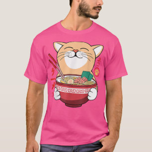 T-shirt Ramen Cat Neko Anime Kawaii Japonais Merch Cadeaux