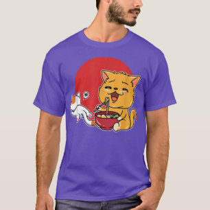 T-shirt Ramen Cat Neko Anime Kawaii Noodle Japanese Merch