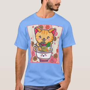 T-shirt Ramen Cat Neko Japonais Kawaii Anime Cat Ramen Noo