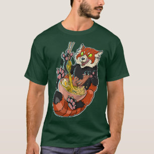 T-shirt Ramen Cat Panda Kawaii Anime Japonais Alimentation