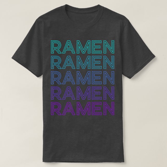 T-shirt Ramen Cat Retro 1518 (Design devant)