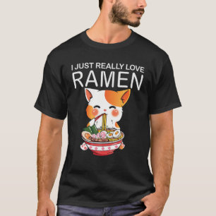 T-shirt Ramen Cats Kawaii Anime Japonaise Nourriture Girls