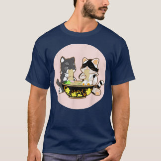 T-shirt Ramen Chats Anime Kawaii Japonais Cadeau Kitty Kit