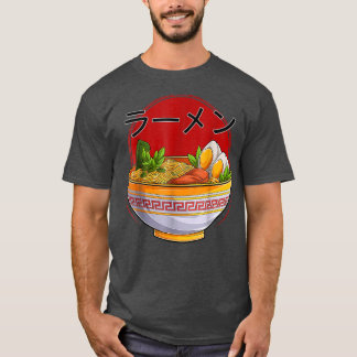 T-shirt Ramen Chats Neko Kawaii Anime nouilles japonaises 