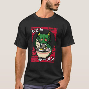 T-shirt Ramen Dragon Tee Kawaii Nouilles mignonnes Anim ja