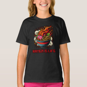 T-shirt Ramen Épicé Art de Rue des Nouilles Japonaises
