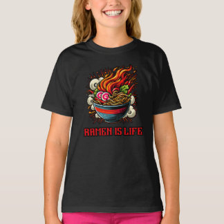 T-shirt Ramen Épicé Art de Rue des Nouilles Japonaises