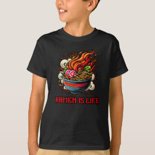 T-shirt Ramen Épicé Art de Rue des Nouilles Japonaises