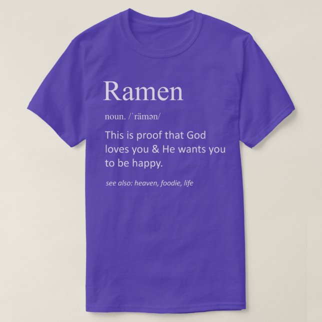 T-shirt Ramen Funny Définition Funny Ramen Japonais Alimen (Design devant)