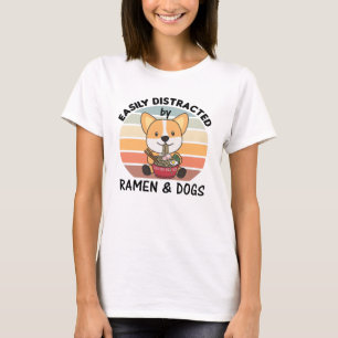 T-shirt Ramen Japanese Noodles Sweet Corgi Eats Ramen