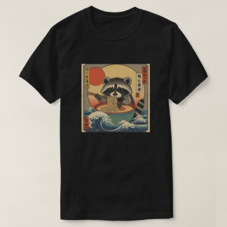 T-shirt Ramen japonais drôle Kawaii bébé raton laveur Anim