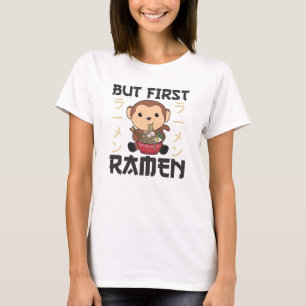 T-shirt Ramen Japonais nouilles Singe Doux Mange Ramen