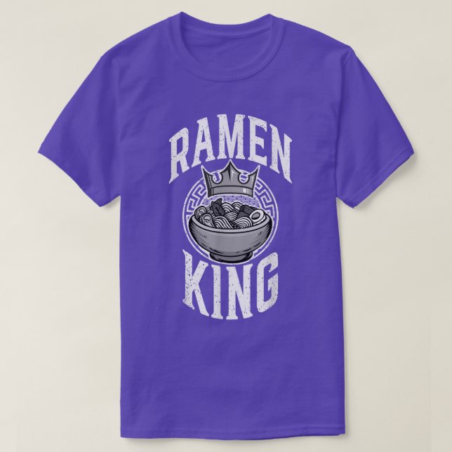 T-shirt Ramen King, Mignonne Anime Japonaise Pour Hommes,  (Design devant)