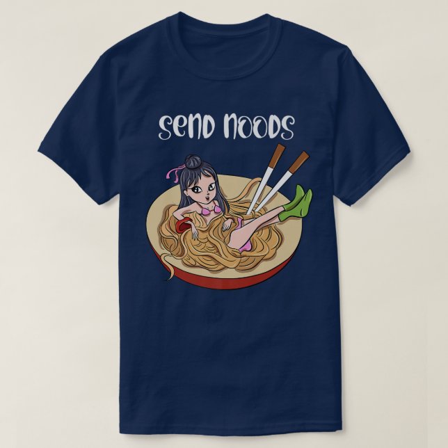 T-shirt Ramen Lover Funny S Girl Inside Bowl Envoyer Noods (Design devant)