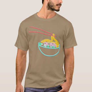 T-shirt Ramen Noodle Bowl Chopstick Retro2023