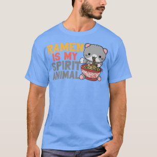 T-shirt Ramen Noodle Bowl Love Japonais Kawaii Cat Ramen I