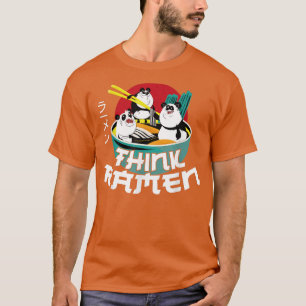T-shirt Ramen Noodle Bowl Love Japonais Kawaii Panda Pense