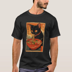 T-shirt Ramen Noodles Chat Japon Kawaii Retro Chats Mang