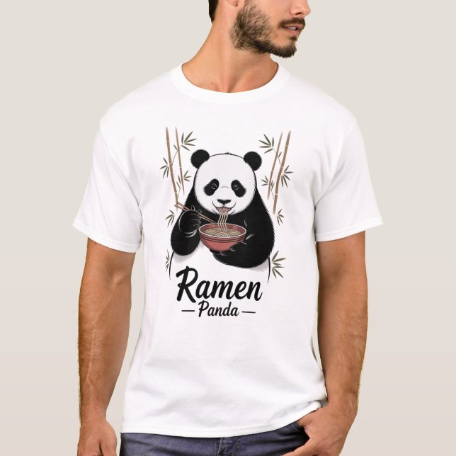 T-shirt Ramen Panda Noodle Lover  (Devant)