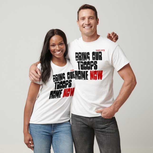 T-shirt Ramenez nos troupes à la maison maintenant (Unisexe)