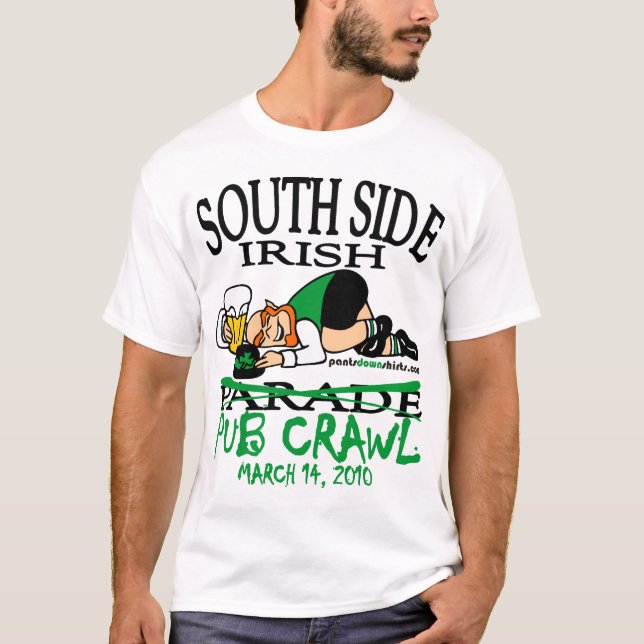 T-SHIRT RAMPEMENT DE PUBLICATION IRLANDAIS DE CÔTÉ SUD (Devant)