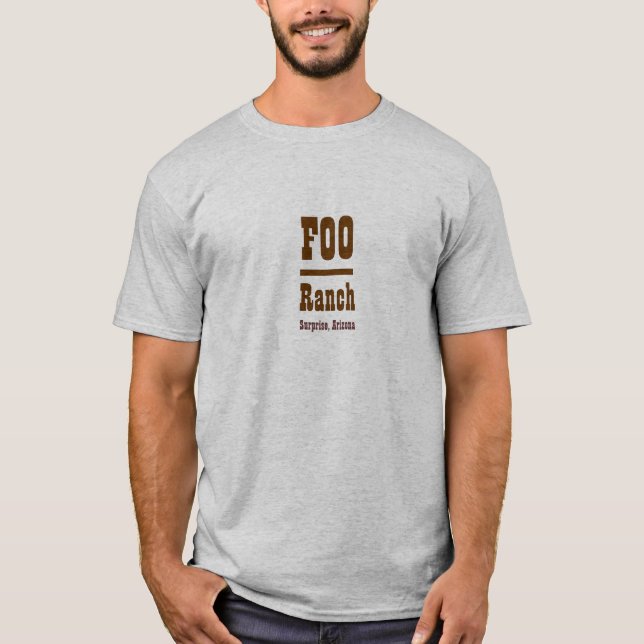 T-shirt Ranch de barre de Foo (Devant)