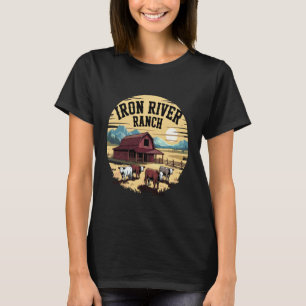 T-shirt ranch de la rivière de fer bovins élevage de ferme