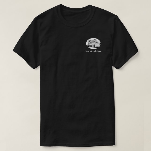T-shirt Ranch ovale noir et blanc (Design devant)