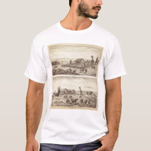 T-shirt Ranchs de moutons de crique de cerfs communs